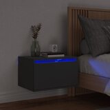  The Living Store Stenska nočna omarica z LED lučkami črna - Stenska Nočna Omarica, (21453634) Cene