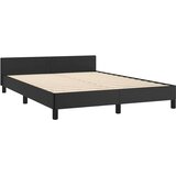  Posteljni okvir z vzglavjem črn 140x200 cm umetno usnje, (20739397) | Shoptok.si