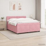  s box springom, madracem i LED-om Ružičasta 160 x 200 cm | shoptok.hr