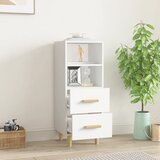  Komoda bijela 34,5 x 34 x 90 cm od konstruiranog drva | shoptok.hr