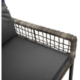  Zunanja klop z blazino Siv 118 x 55 x 82 cm PE ratan in tkanina, (5000272777) | Shoptok.si