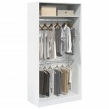 vidaXL garderobna omara bela 100x50x200 cm iverna plošča | Shoptok.si