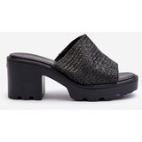 EVENTO Women's Sandals with Weave on Heel Black Titantha | ePonuda.com
