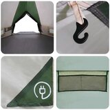  Teepee šator s krovom Zelena i bijela 490 x 410 x 210 cm | shoptok.hr