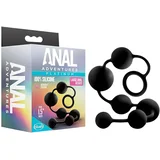 Anal Adventures Platinum Silicone Anal Beads Large Black