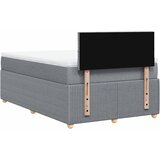  Krevet s oprugama i madrac svjetlosivi 120 x 200cm od tkanine | shoptok.hr