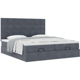 vidaXL okvir kreveta s madracima tamnosivi 200x200cm baršunasti | shoptok.hr