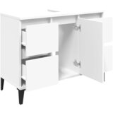 Ormarić za umivaonik bijeli 80 x 33 x 60 cm konstruirano drvo | Eponuda.com