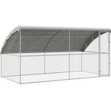  Kavez za piliće 2 pcs Srebrno 400 x 200 x 200 cm Cinkani čelik | Eponuda.com