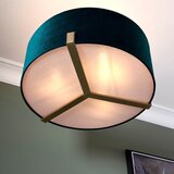  Endon 95839 - Luster na šipci HAYFIELD 3xE27/40W/230V mesing/zeleno | Eponuda.com