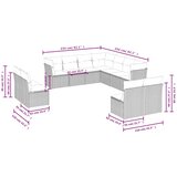  11-dijelni set vrtnih sofa od poliratana s jastucima crni | shoptok.hr