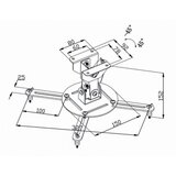 PJCM100BK univerzalni plafonski nosac za projektor, rotirajuci + tilt 90 | ePonuda.com
