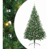 vidaXL Umjetna preddekorirana božićna jelka Zelena 240 cm PVC | Shoptok.si