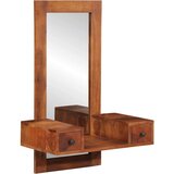  Zidno ogledalo s ladicama 60x33x90 cm puno drvo bagrem | shoptok.hr