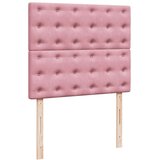 vidaXL Box spring postelja z vzmetnico roza 120x190 cm žamet | Shoptok.si