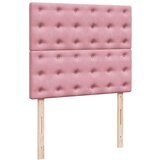 vidaXL Krevet s oprugama i madracem ružičasti 120 x 190 cm baršunasti | shoptok.hr