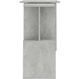  Kutni radni stol boja betona 200x50x76 cm od konstruiranog drva | shoptok.hr