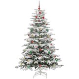 vidaXL Umjetno božićno drvce s nogom Bijelo 210 cm PE i PVC | shoptok.hr