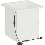  Vrtna posuda za sadnju s LED svjetlom Bijela 30 x 30 x 30 cm | shoptok.hr