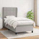 The Living Store Box spring postelja z vzmetnico svetlo siva 90x200 cm blago - Box Spring Postelja, (21503847) Cene