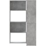 Kutni regal za knjige 4 razine boja betona 85x85x140 cm drveni | Eponuda.ba