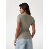 Guess Majica oliva / pastelno zelena / roza / bela | Shoptok.si