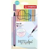 Stabilo vlaknato pisalo 68 PASTELlove, kartonska škatla 12, (21655661) Cene