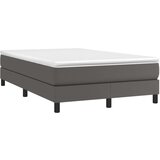  Box spring postelja z vzmetnico siv 120x200 cm umetno usnje, (20725000) | Shoptok.si
