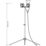  LED reflektor sa stativom 2xLED/50W/230V 6500K IP65 žute boje | Eponuda.com