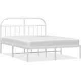 Metalni okvir za krevet s uzglavljem bijeli 160x200 cm | shoptok.hr