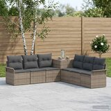 Set sofe 7 kom. Siva i tamno siva Poli Rattan i čelik | shoptok.hr