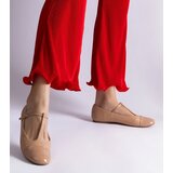 Gemre Beige ballet flats with a patent toe Gloriana | Shoptok.si
