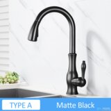  Elegantna izvlečna armatura | pipa EYN KZI5517 - Mat črna | Shoptok.si