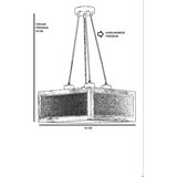 Opviq kumsal kare 4 Lü siyah rattan avize rattanblack chandelier | ePonuda.com