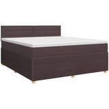  Boxspring krevet s madracem Tamno smeđa 180 x 200 cm Tkanina Slike