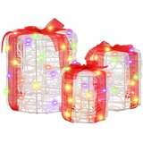 vidaXL Dekoracija Darilne Škatle 3 pcs barvito 20 x 20 x 21 cm Akril Cene