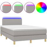 The Living Store Box spring postelja z vzmetnico LED sv. siva 120x200 cm blago - Box Spring Postelja, (21520650) | Shoptok.si