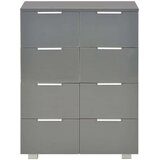 vidaXL Komoda visoki sjaj siva 60 x 35 x 80 cm od iverice | shoptok.hr