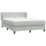 Krevet s oprugama i madracem svjetlosivi 160x210 cm baršunasti | shoptok.hr