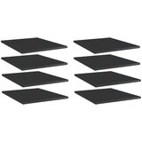 vidaXL Police za knjige 8 kom visoki sjaj crne 40x50x1,5 cm iverica | shoptok.hr