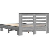  Okvir kreveta boja hrasta 120x200 cm konstruirano drvo i metal Siva 120 x 200 cm | shoptok.hr