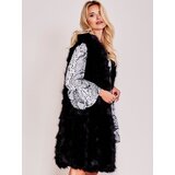 Fashion Hunters Black women's vest made of artificial fur Cijene