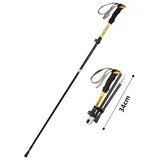 2-delni nastavljivi aluminijasti pohodniški palici 115cm Yellow, (5000243460)