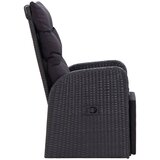  3-dijelni bistro set od poliratana s jastucima crni | shoptok.hr