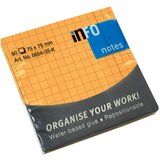  samoljepljiv 75x75mm karo 80L Global Notes 5654-35-K neon-narančasti | Shoptok.si