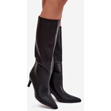 Boto Women's Slip-On Insulated Boots on Heel Black Olive | ePonuda.com