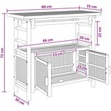  klubska mizica, bambus, naravna, 35x80x75 cm | Shoptok.si