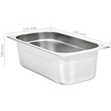  Posude Gastronorm 8 kom GN 1/3 100 mm od nehrđajućeg čelika | shoptok.hr