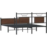 vidaXL Posteljni okvir brez vzmetnice hrast 140x200 cm inženirski les | Shoptok.si