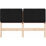  Tapecirani uzglavlje Smeđa i crna 160 cm Čvrsto borovo drvo | shoptok.hr